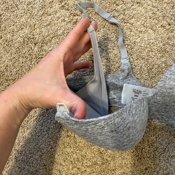 Soma Heather Gray Enbliss Wireless Nursing Bra - Picture 3 of 8